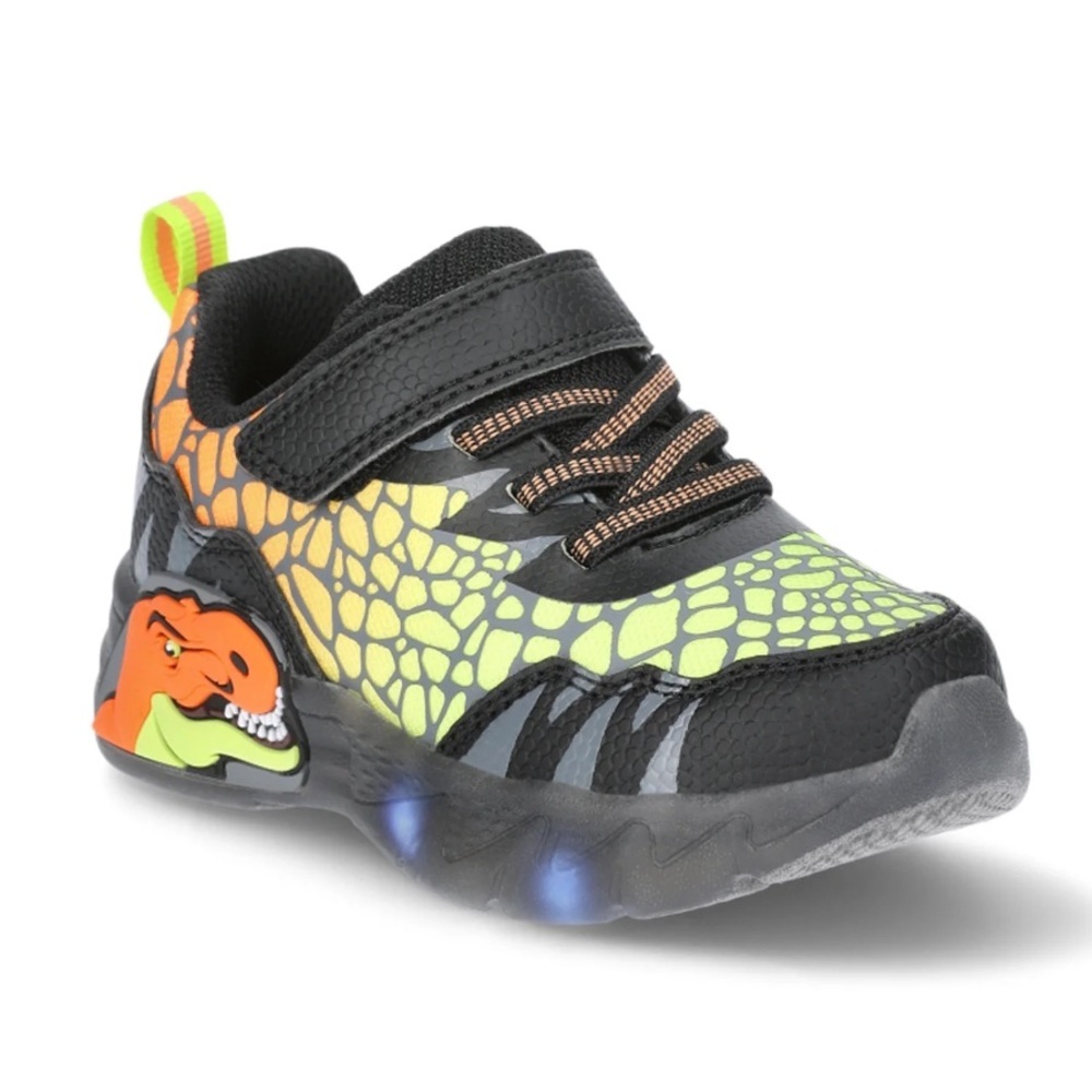 Athletic Works Kids Sneakers Black Green Orange